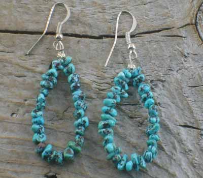 Native American Turquoise Santo Domingo Earrings 1